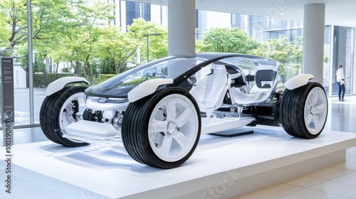 Futuristic Transparent Car Concept Displayed in Gallery