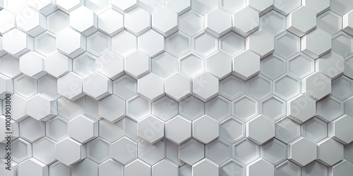 luxurious abstract geometric white hexagon background