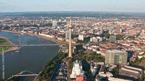 Wallpaper Mural Cityscape of Dusseldorf with the TV tower & Mediahafen, Germany Torontodigital.ca