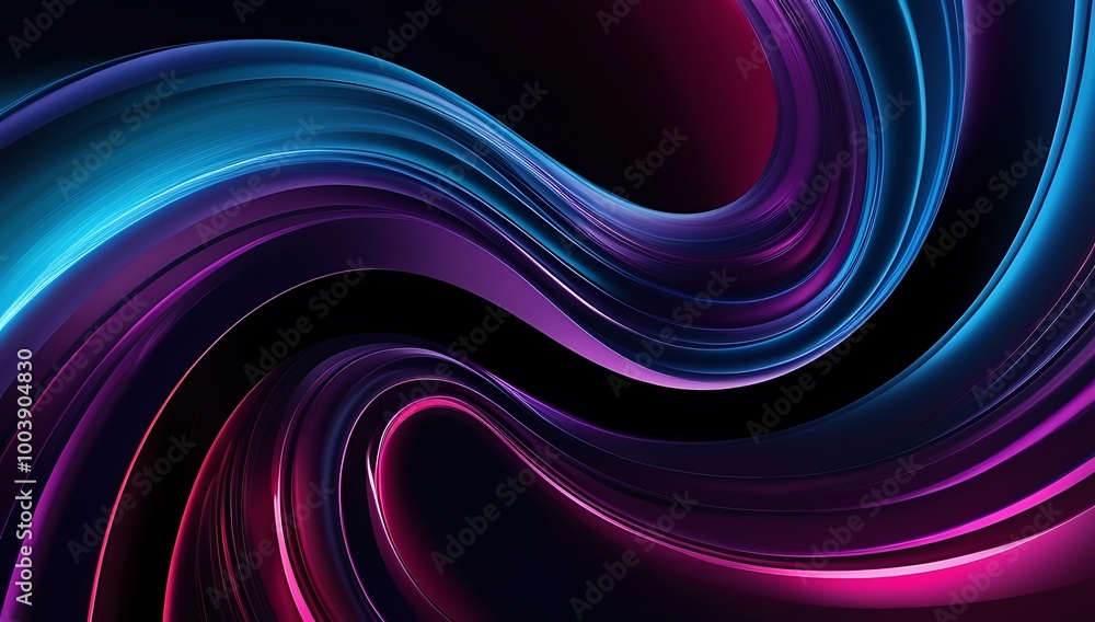 Naklejka premium blue and pink neon effect wavy textures with bright and glow, background for web banner, ads, post, presentation concept, template copy space