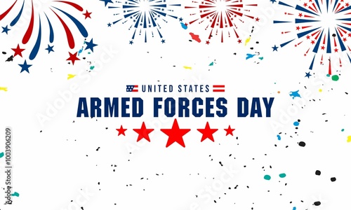  Armed forces day in United States of America . Celebrated in the United States to honor the services of all forces for the country , vector design.