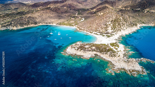 Punta Molentis, Villasimius, Province of South Sardinia, Sardinien