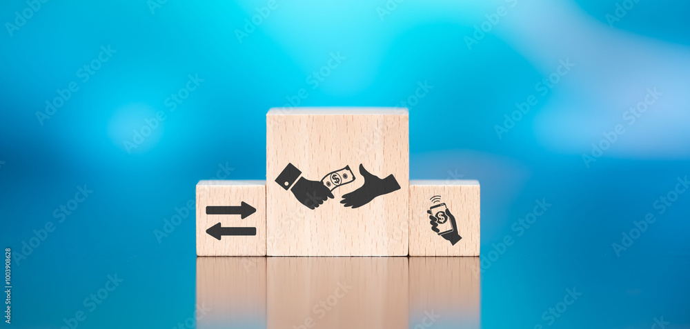 Concept of money transfer Concept of money transfer