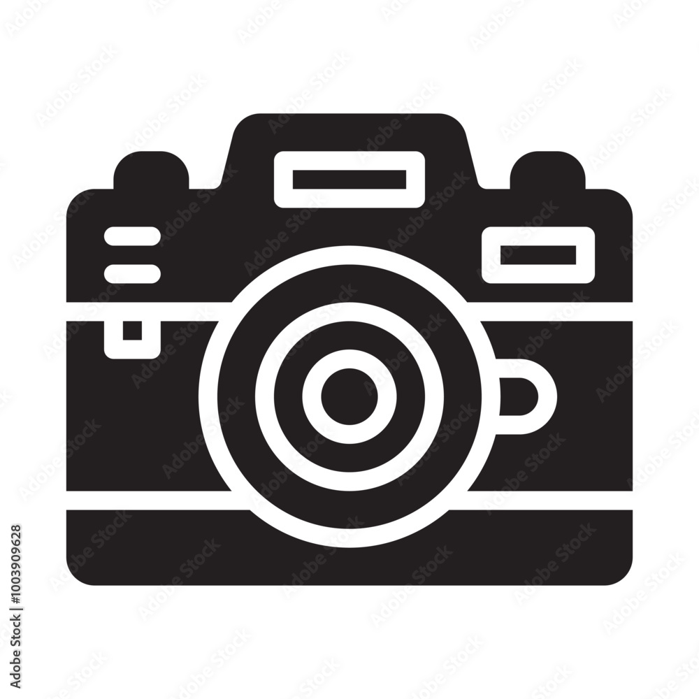 Camera flat icon. icon for apps and websites Camera flat icon. icon for apps and websites
