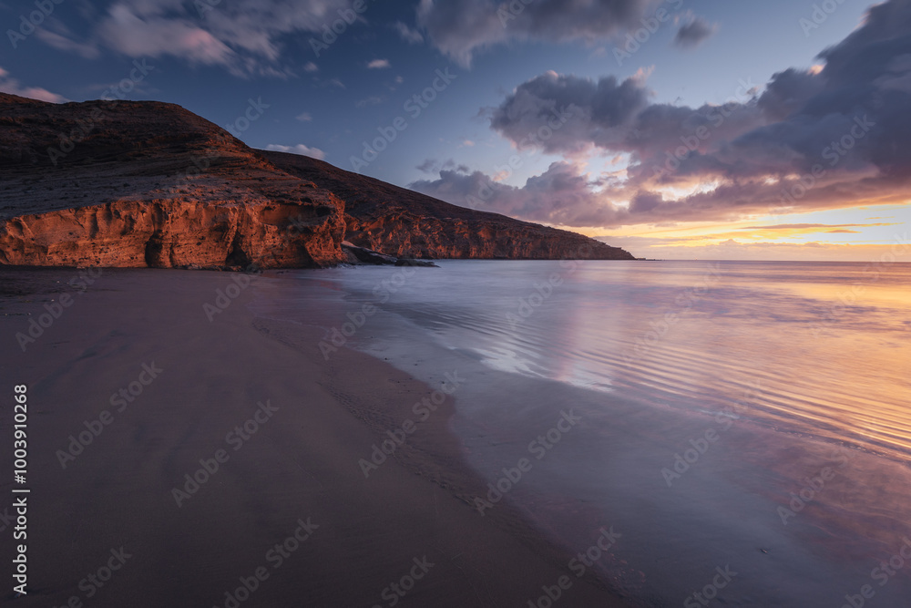 Coast line in Playa Montana Pelada Tenerife, Canary Islands.