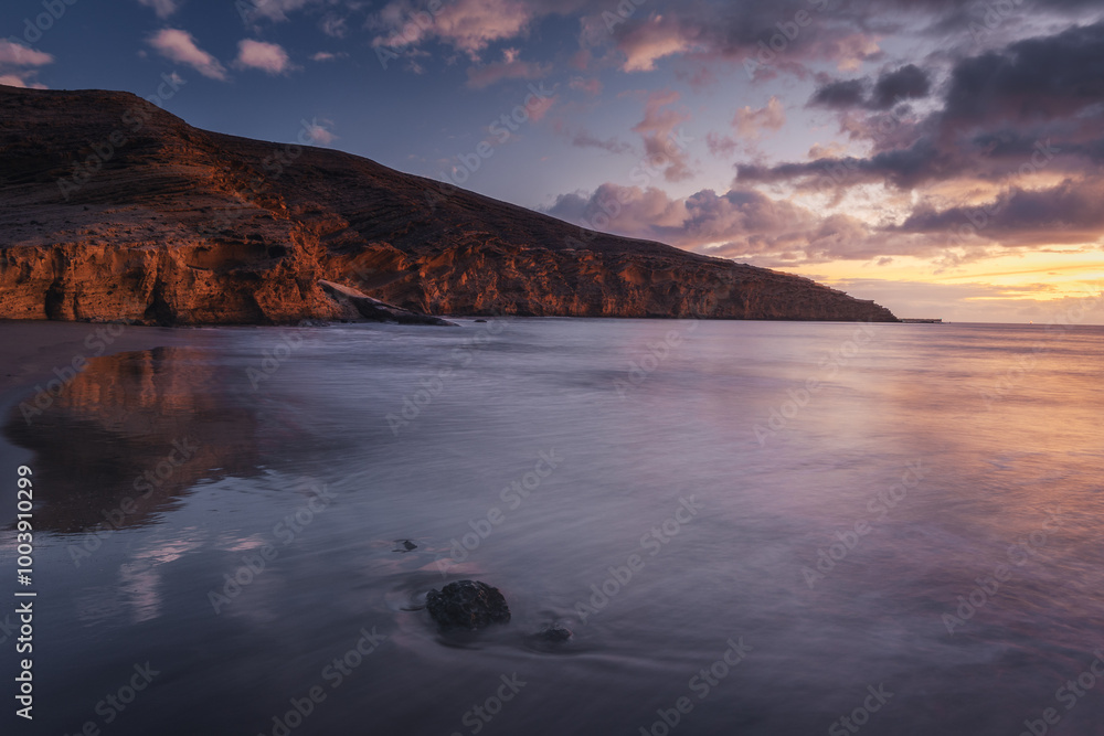 Coast line in Playa Montana Pelada Tenerife, Canary Islands.