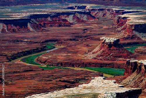 Obraz na płótnie The Green River Overlook in Canyonlands National Park Utah USA. w salonie
