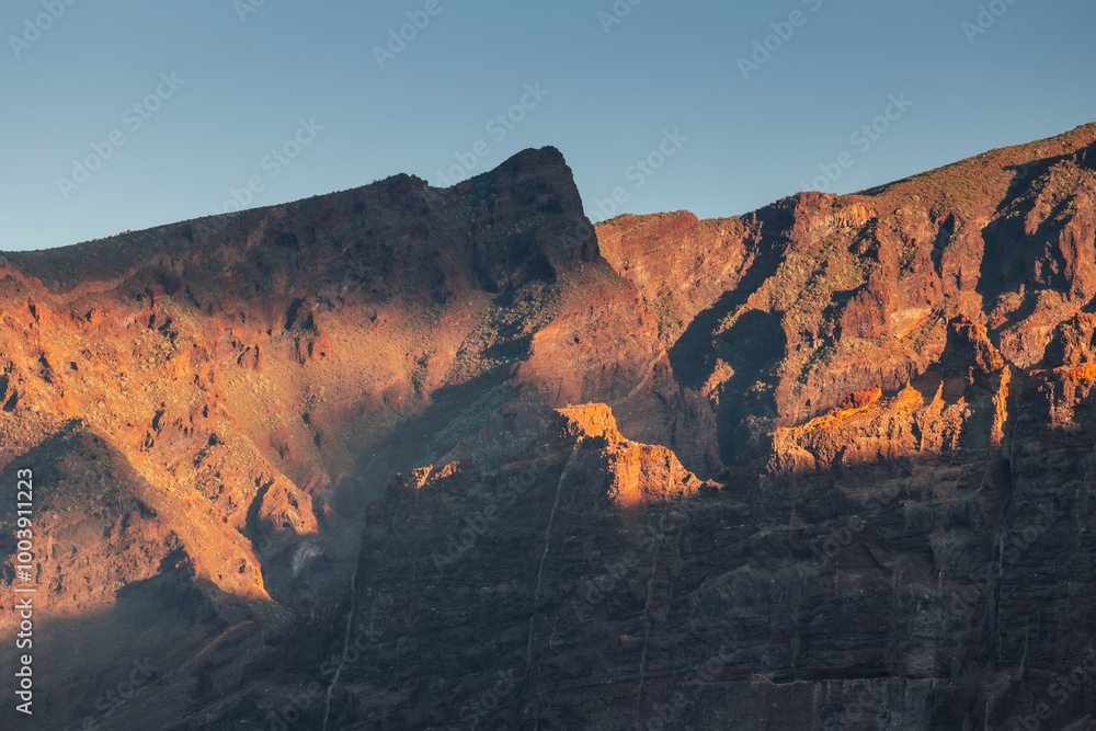 Mountains near Los Gigantes in Tenerife, Canary Islands in december