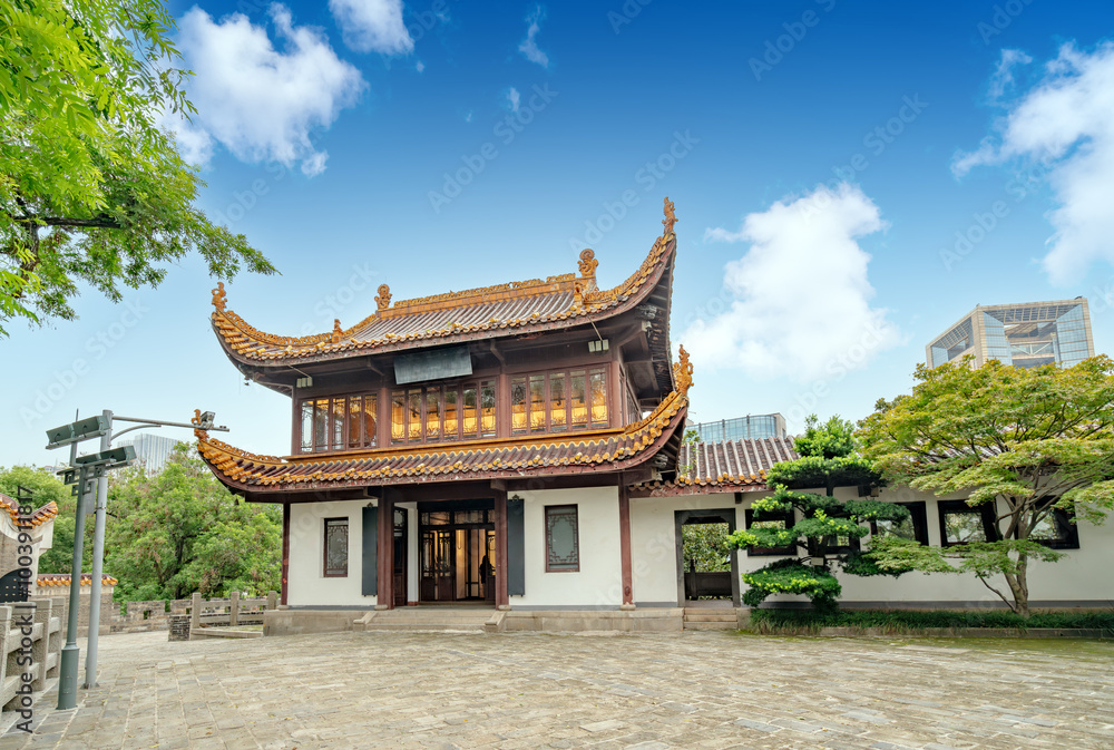Tianxin Pavilion is an old Chinese pavilion located on the ancient city wall of Changsha, Hunan. Tianxin Pavilion is an old Chinese pavilion located on the ancient city wall of Changsha, Hunan.