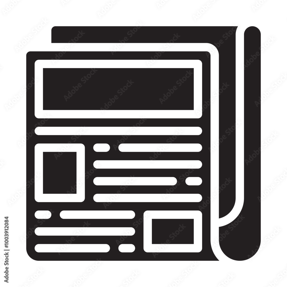 News flat icon. icon for apps and websites News flat icon. icon for apps and websites