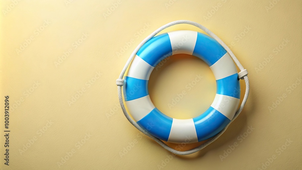 Lifebuoy on light color background Lifebuoy on light color background