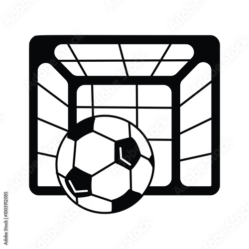 A goal icon with a ball going into it