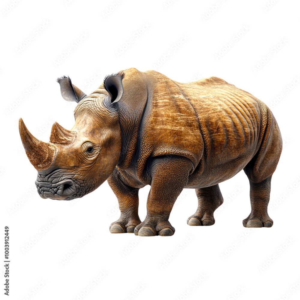 Fototapeta premium A Close-Up of a Rhino