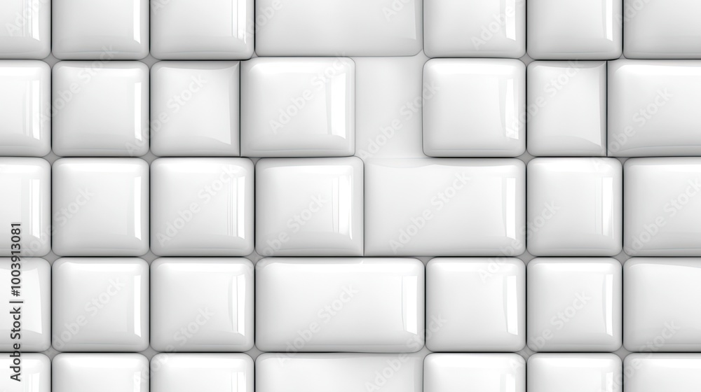 An array of cubes in varying sizes and shades emerges from a white wall, while particles at the bottom appear to disintegrate, enhancing the abstract aesthetic SEAMLESS PATTERN An array of cubes in varying sizes and shades emerges from a white wall, while particles at the bottom appear to disintegrate, enhancing the abstract aesthetic SEAMLESS PATTERN