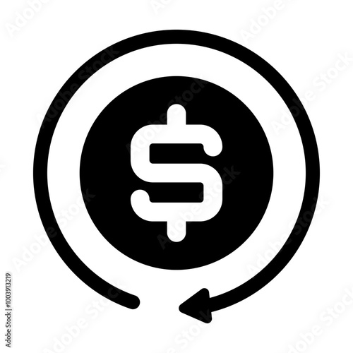 Dividend icon - Solid style