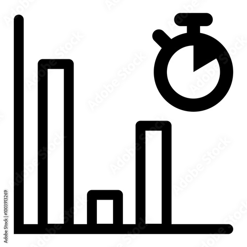 Market volatility icon - Outline style