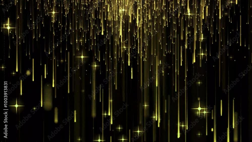 Golden Particle Light Rising – Luxury Stripe Background for Awards Gala and Show Events Golden Particle Light Rising – Luxury Stripe Background for Awards Gala and Show Events