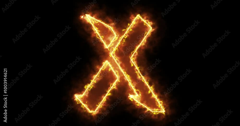 4K fire X alphabet with moving neon outline on black background. X alphabet on black background for an online shop, blog, web, cafe, and hotel. Technology video material animation. Easy to use. 4K fire X alphabet with moving neon outline on black background. X alphabet on black background for an online shop, blog, web, cafe, and hotel. Technology video material animation. Easy to use.
