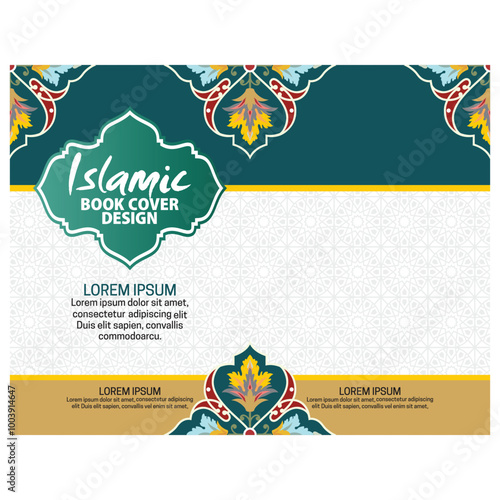 Islamic book cover design and frames borders