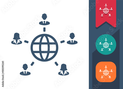 Global Business, Business People, Business Team Icon