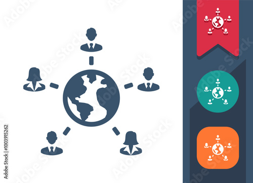 Global Business, Business People, Business Team Icon