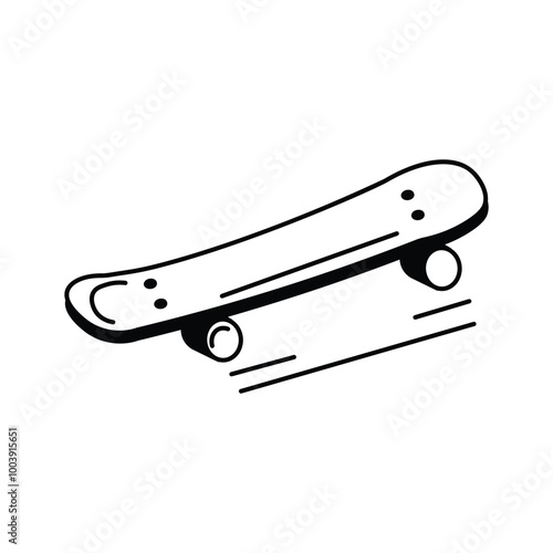 A skateboard icon used for performing tricks and skating