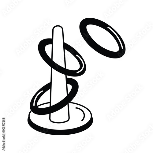 Get this creatively crafted amazing icon of ring toss