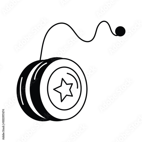 A classic yoyo toy icon used for tricks and play