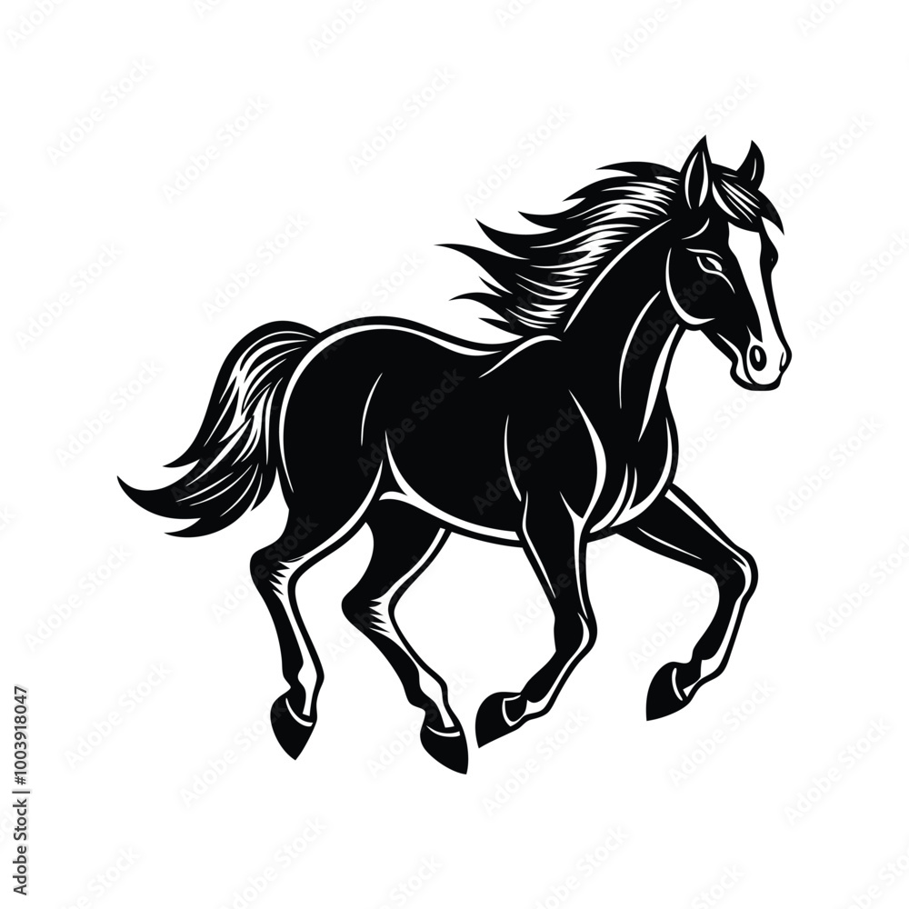 Racing Horses Silhouettes vector illustration Racing Horses Silhouettes vector illustration