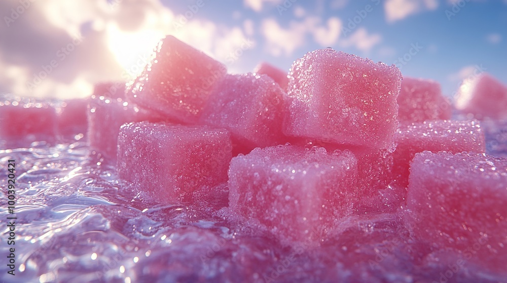 Pink Sugar Cubes: A Sweet and Sparkling Treat Pink Sugar Cubes: A Sweet and Sparkling Treat