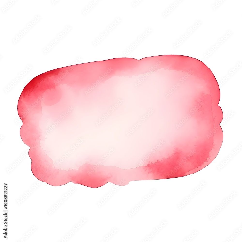 Vibrant Watercolor Rectangular Speech Bubble Graphic Isolated on White Background Vibrant Watercolor Rectangular Speech Bubble Graphic Isolated on White Background