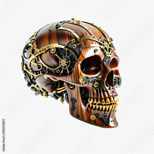 Human head Steampunk skull....