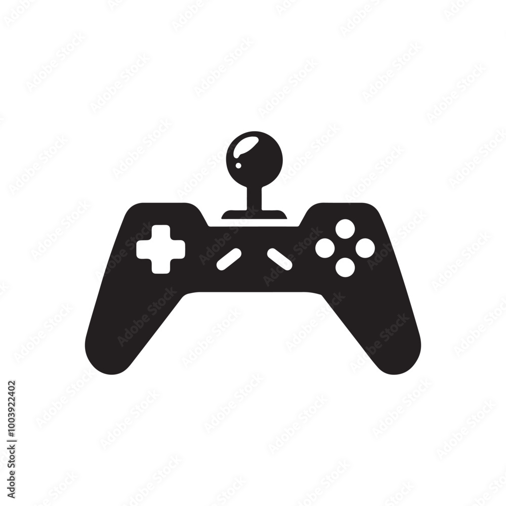 Versatile Joystick Vector Icon: A Simple and Elegant Silhouette Design for Game Branding, Digital Media, and Graphic Design Projects Versatile Joystick Vector Icon: A Simple and Elegant Silhouette Design for Game Branding, Digital Media, and Graphic Design Projects