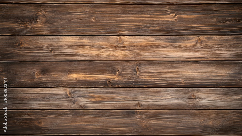 Fototapeta premium A textured close-up of a rustic wooden wall made of dark, weathered planks with varying shades of brown and black. The rough, uneven surfaces add depth and vintage character.