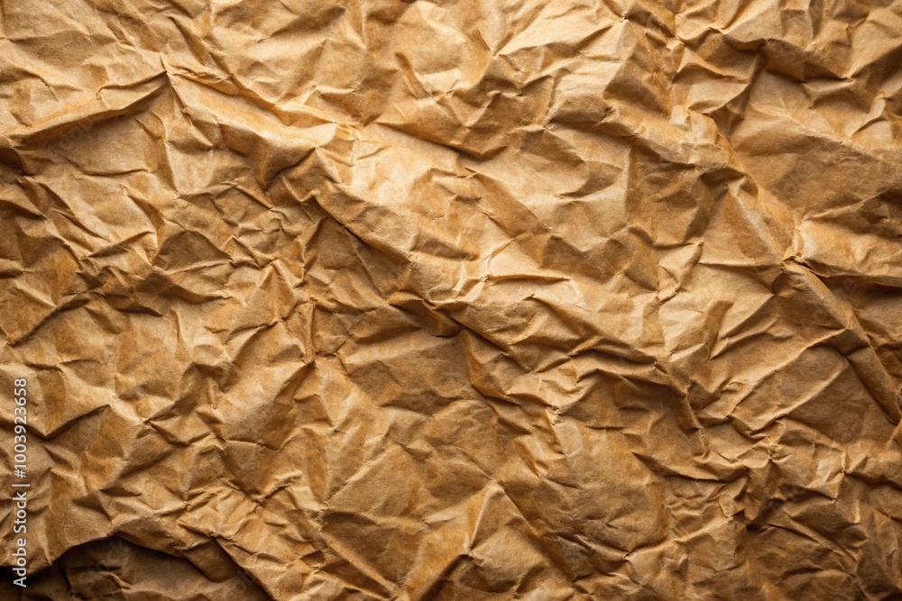 Low angle view of brown crumpled paper texture background Low angle view of brown crumpled paper texture background