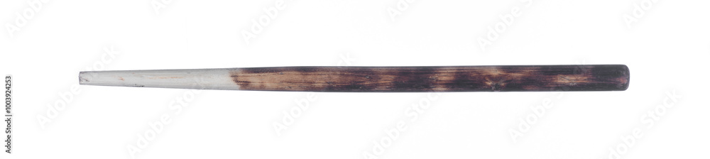 old long sharp wooden stick isolated on white background old long sharp wooden stick isolated on white background