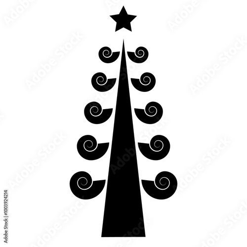 Icono de árbol de Navidad. Fiestas navideñas