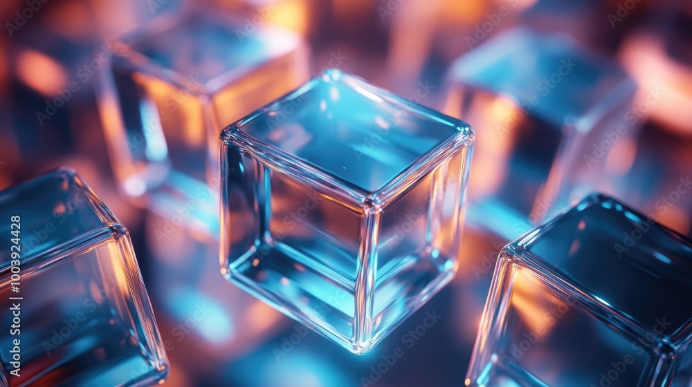 Clear Crystal Cube Pattern Clear Crystal Cube Pattern
