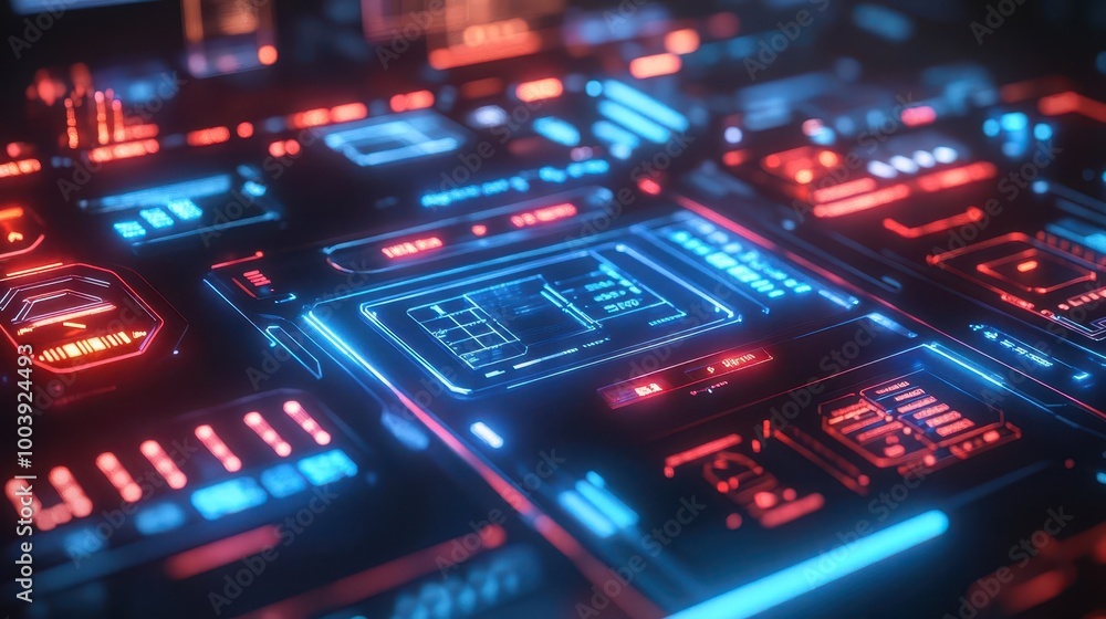 Smart home automation controls displayed on glowing holographic interfaces Futuristic Hologram Minimalist Smart home automation controls displayed on glowing holographic interfaces Futuristic Hologram Minimalist