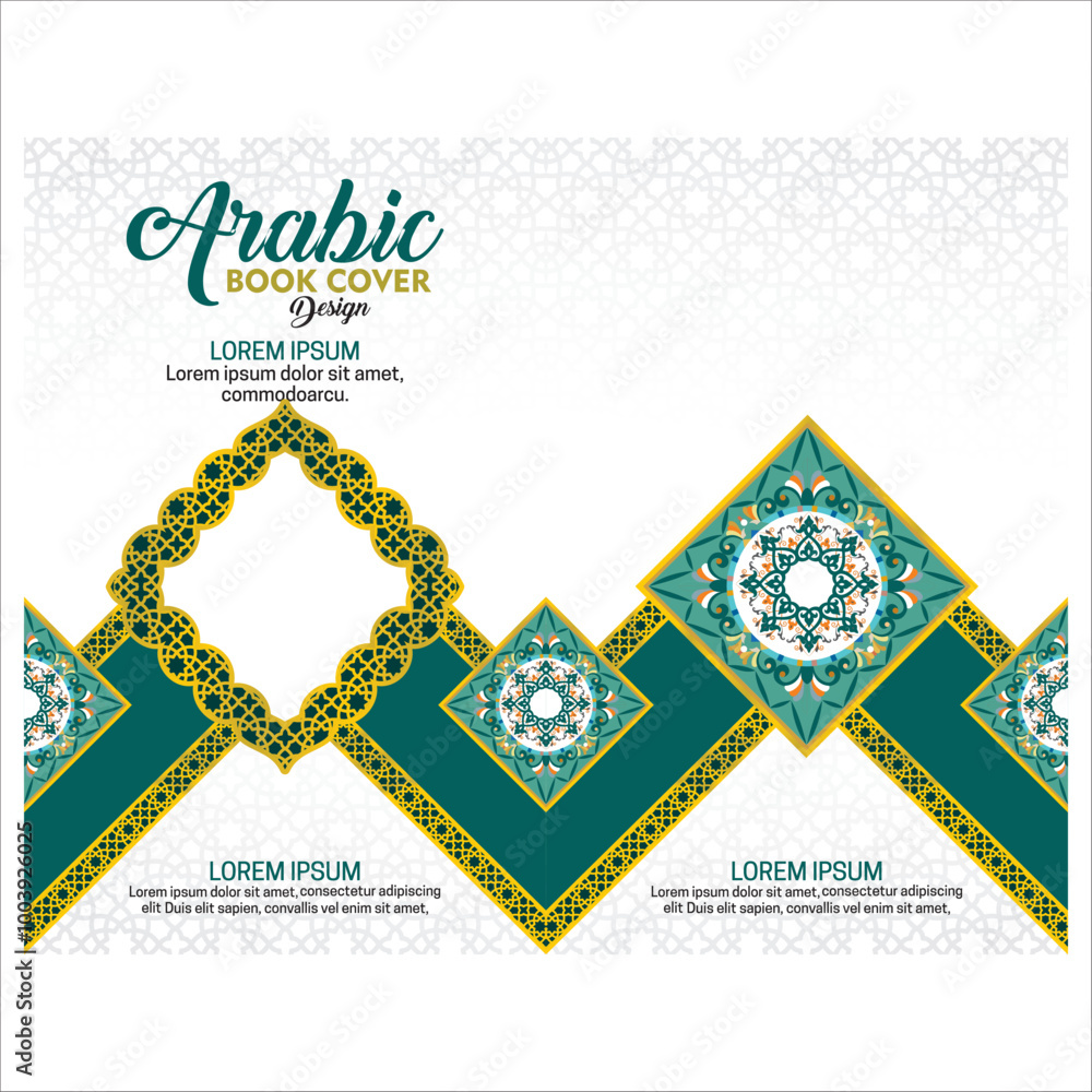 Islamic book cover design and frames borders