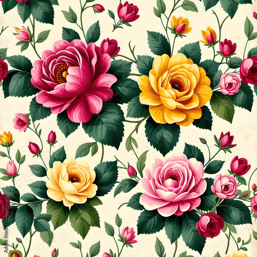 vintage wallpaper with flowers 