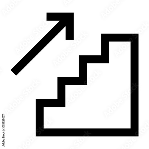 Upstairs icon - Outline style