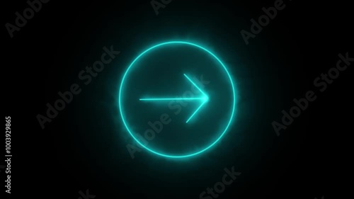 Wallpaper Mural A glowing directional arrow neon sign. Vector illustration. Torontodigital.ca