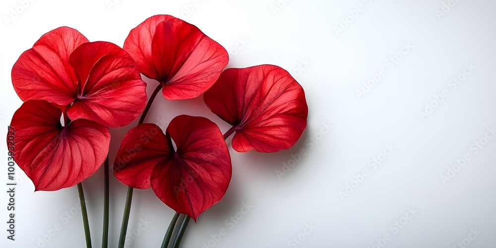 Obraz premium a group of red flowers