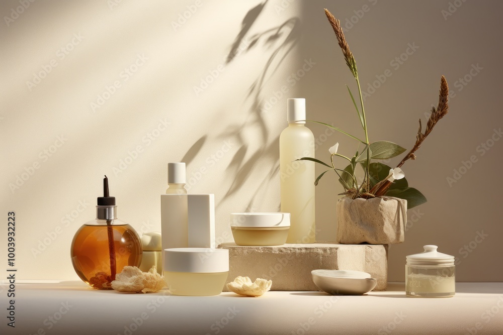 Aesthetic skincare product packaging set Aesthetic skincare product packaging set