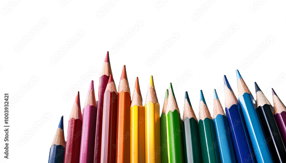 color pencils isolated on white background color pencils isolated on white background