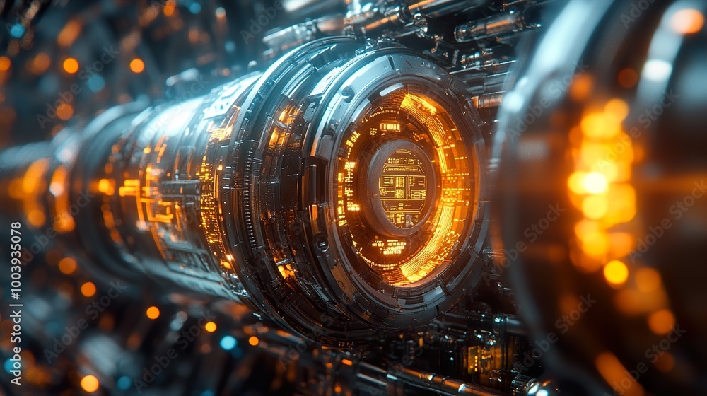 Futuristic Technology: Abstract Glowing Circuitry Design Futuristic Technology: Abstract Glowing Circuitry Design