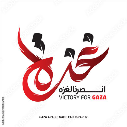 Arabic name of Palestine and Gaza Vector design 