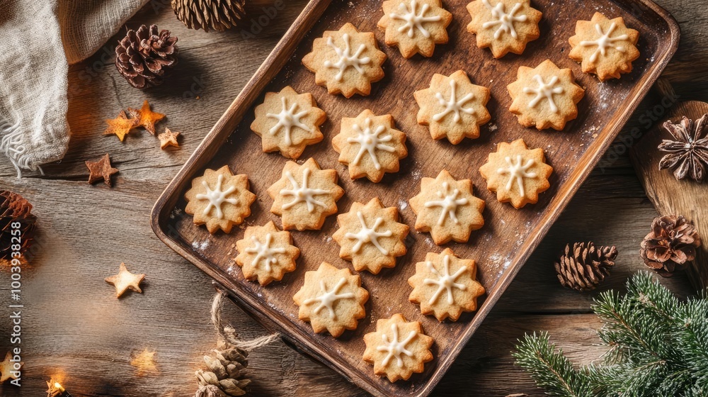 Delicious star-shaped cookies, beautifully decorated, perfect for holiday gatherings and festive celebrations. Delicious star-shaped cookies, beautifully decorated, perfect for holiday gatherings and festive celebrations.