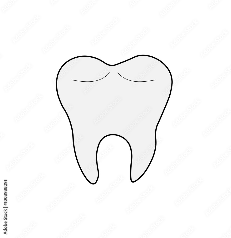 Obraz premium healthy tooth on a white background,